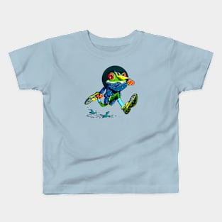 Runner frog Kids T-Shirt